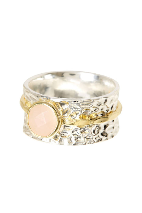 Zoey Simmons - Rose Crystal & Two ToneSpinner Ring - SF