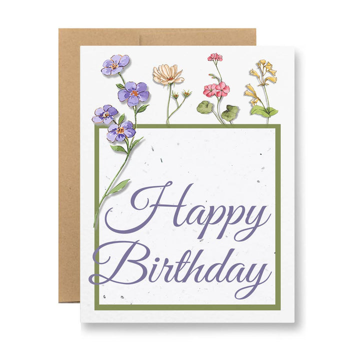 Seedy Cards - Plantable Seed Paper Greeting Card - Happy Birthday