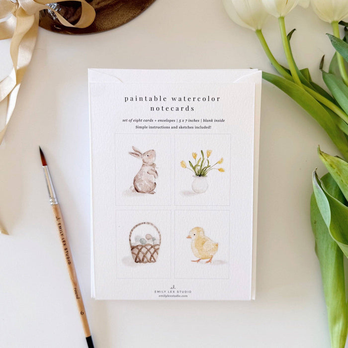 emily lex studio - Easter paintable notecards