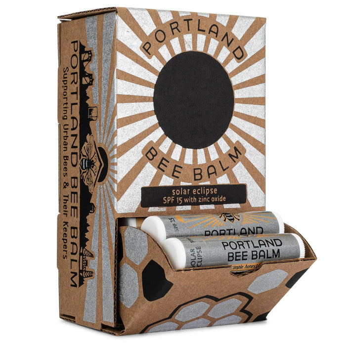 Portland Bee Balm - Solar Eclipse SPF 15 Beeswax Lip Balm: 24-Count Display