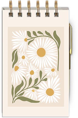 Lady Jayne Flower Market Daisy Spiral Notepad With Pen