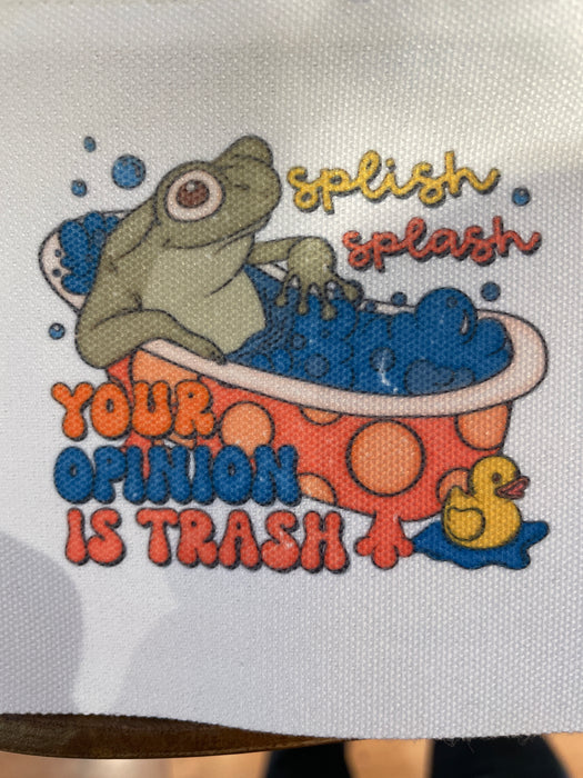 HandCrofted DISCONTINUED Splash Splash Opinion Is Trash Zipper Pouch
