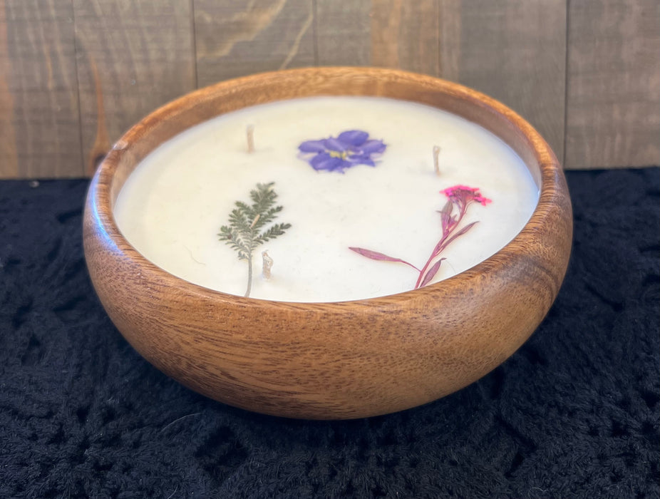 Camas Flames 3-Wick Candle Round Bowl