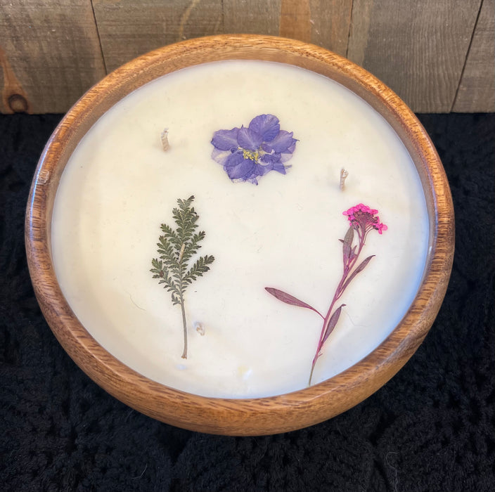 Camas Flames 3-Wick Candle Round Bowl