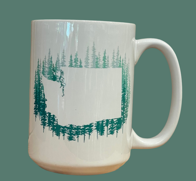 Camas Creations Washington Pines mug