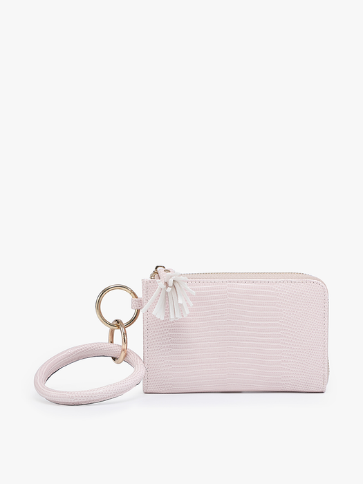 Jen & Co Liv Lizard Bangle Wristlet/Wallet: Grey