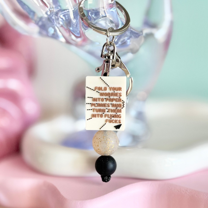 HandCrofted - Flying Fucks Keychain
