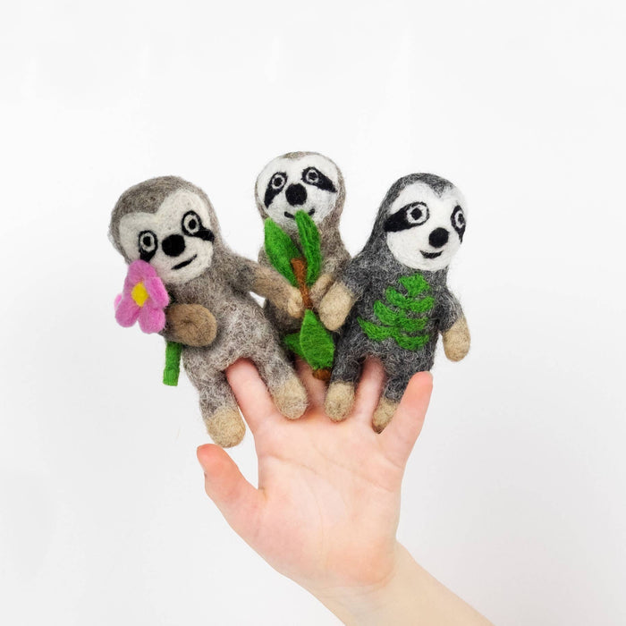 The Winding Road - Finger Puppets - Sloth - Assorted