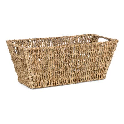 Willow Group Rectangle Seagrass Basket with handles light brown SM/LG
