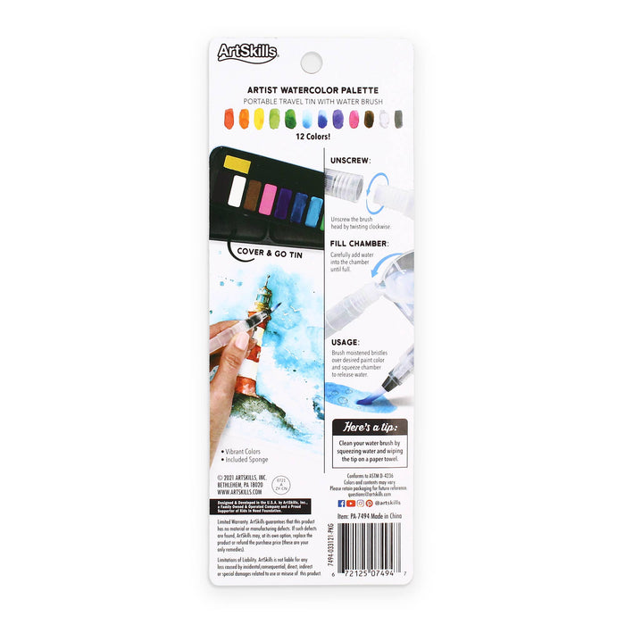 ArtSkills - Watercolor Travel Tin