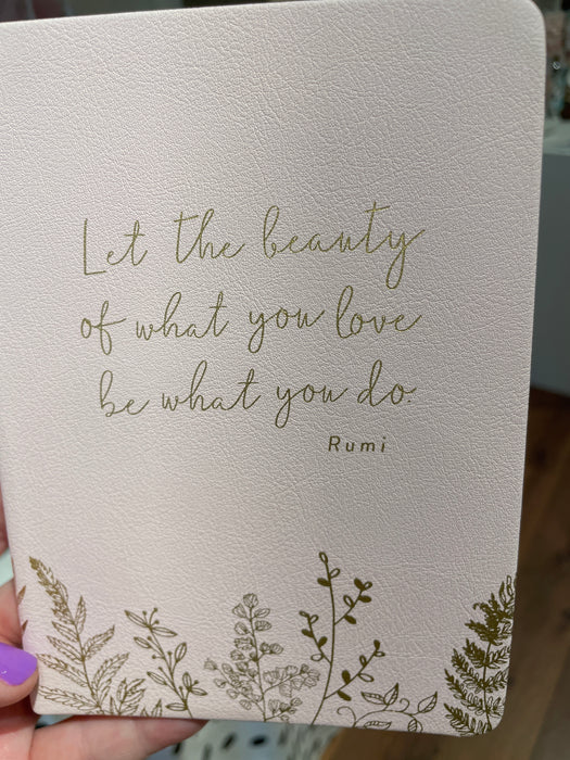 Eccolo Lined Journal "Let the beauty of what you love..." Rumi