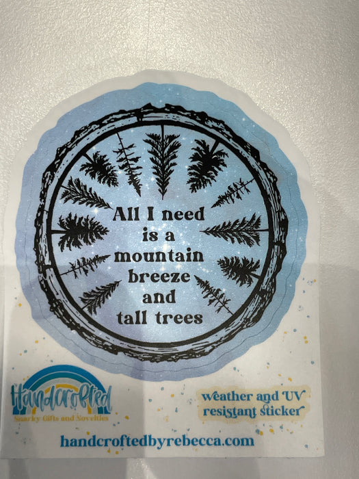 HandCrofted Mountain Breeze Sticker