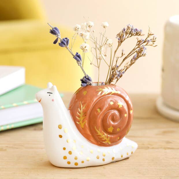 Lisa Angel - Tiny Snail Ceramic Bud Vase