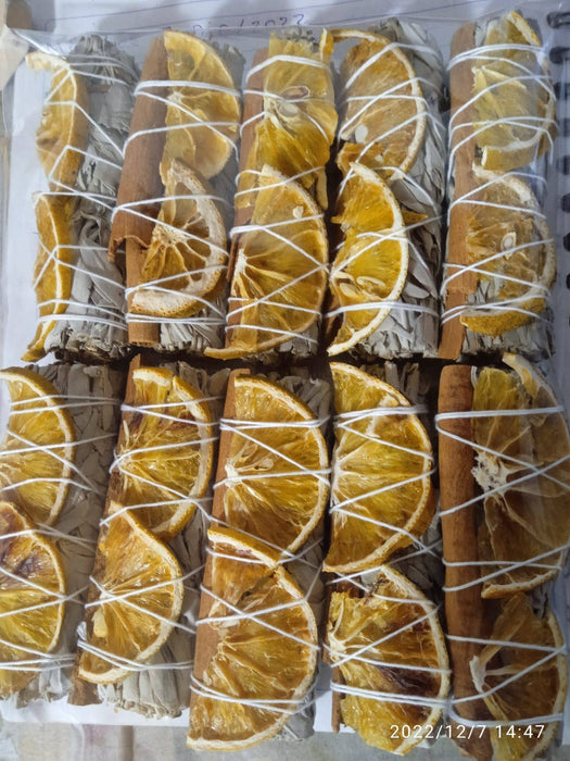 Faiza Naturals Orange Slices and Cinnamon with White Sage Bundle