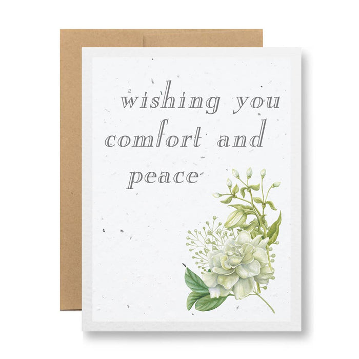 Seedy Cards - Plantable Seed Paper Greeting Card - ...comfort and peace