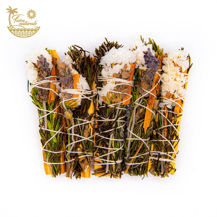 Faiza Naturals Palo Santo Floral Herb Smudge - Exclusive Production