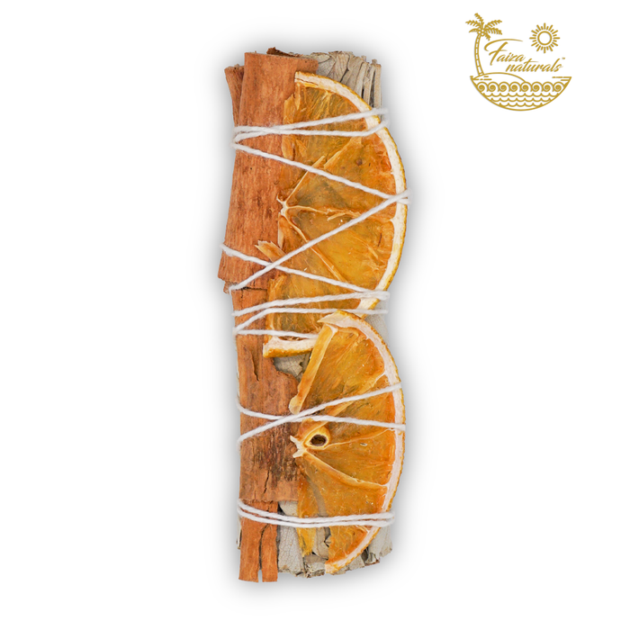 Faiza Naturals Orange Slices and Cinnamon with White Sage Bundle