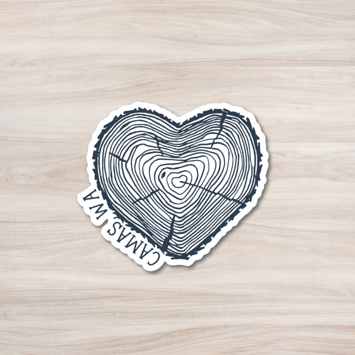 HandCrofted Camas Heart Sticker