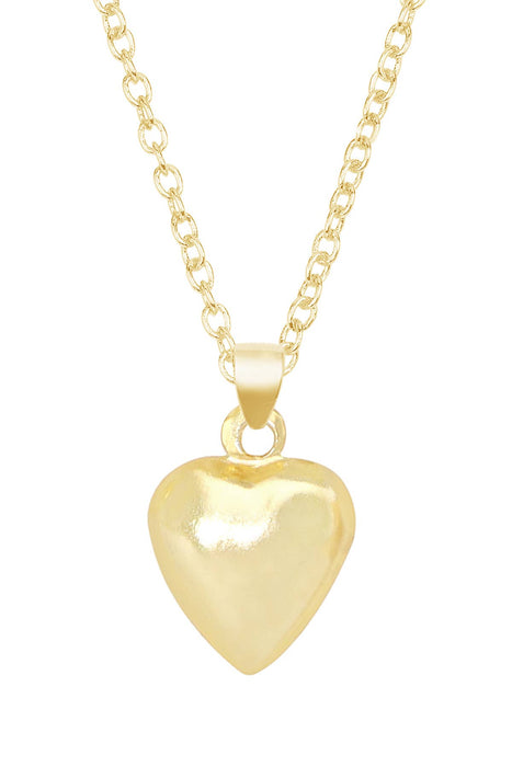 Zoey Simmons - 14k Gold Plated Polished Heart Pendant Necklace - GP