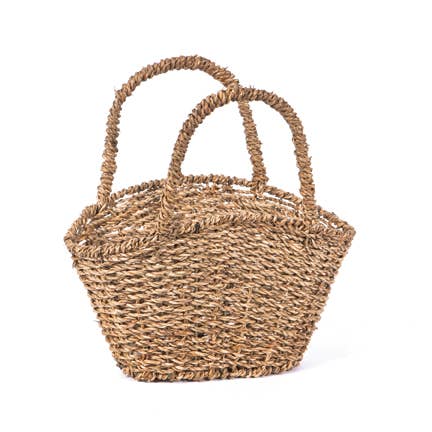 Willow Group - Oval Seagrass Mini Shopper Basket with Handles