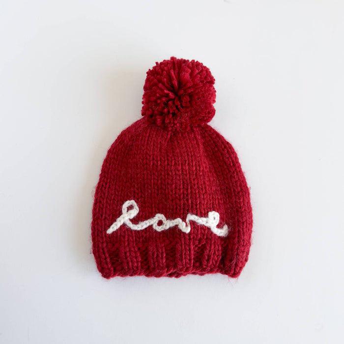 Figgy Friends - Love Hat Baby Kid Valentine Holiday Red Heart Beanie