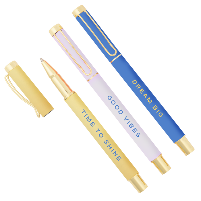 Sweet Water Decor Good Vibes Metal Pen Set