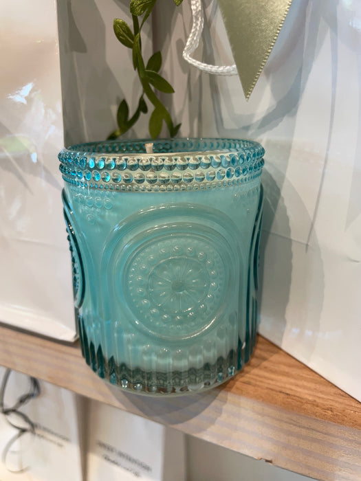 Camas Flames Blue Jar Candle