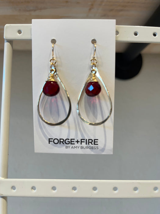 Forge + Fire Shelly with Gemstone Earrings