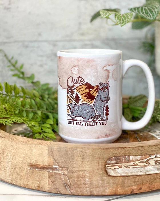 HandCrofted DISCONTINUED Cute But I'll Fight You Ceramic Mug