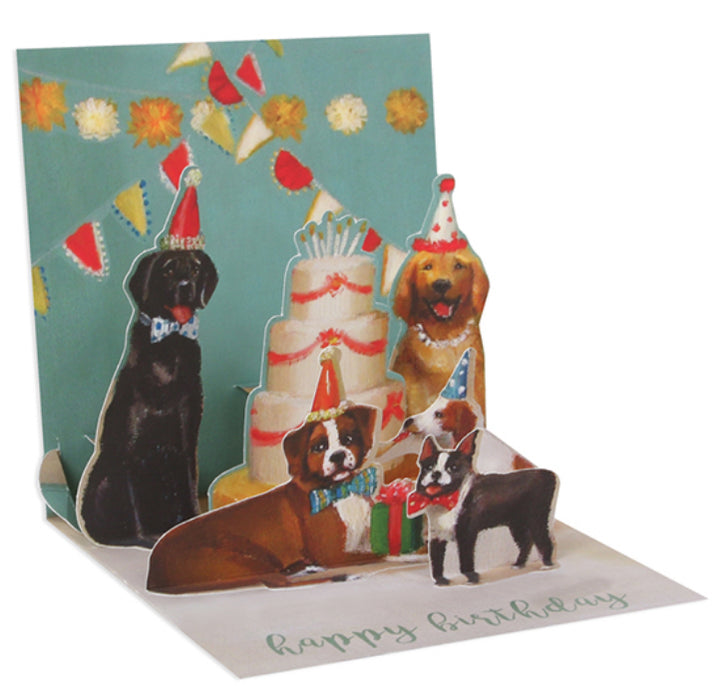 Up with Paper Pop-Up Card Dogs & Cake