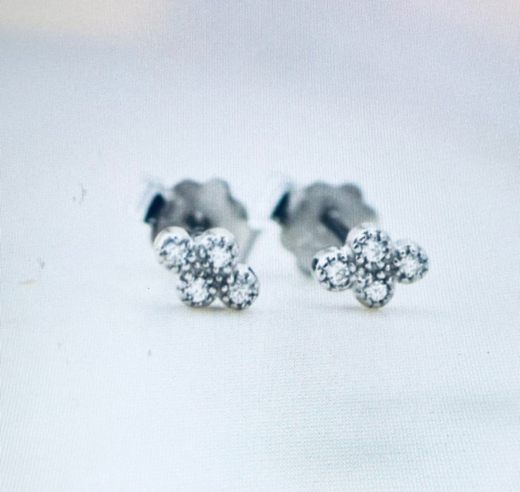 Sami Jewels Tiny Silver 4 Stone CZ Studs