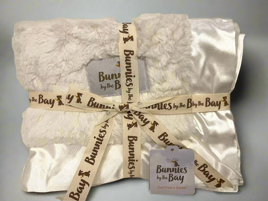 Bunnies By the Bay Glad Dreams Blanket- cream