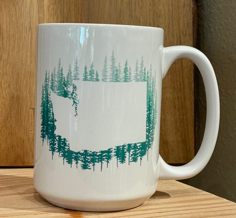 Camas Creations Washington Pines mug