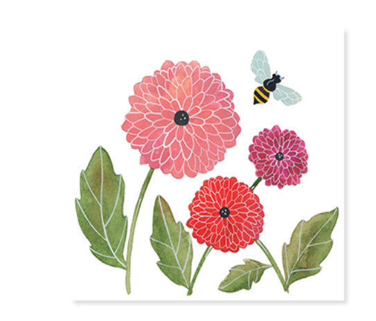 Up with Paper Pop-Up Cards Dahlias & Bees (Trinkets)
