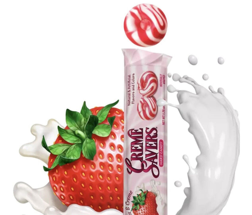 Grandpa Joe's Candy Shop Creme Saver Strawberries & Cream Candy