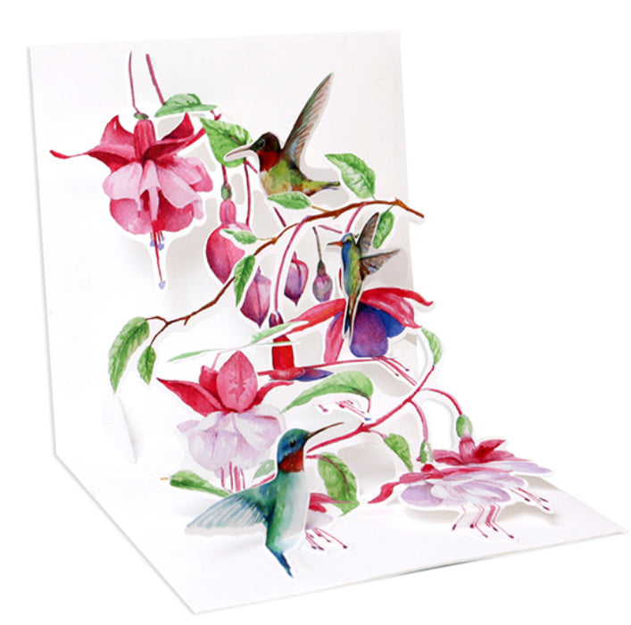 Up with Paper Pop-Up Card Hummingbirds (Treasures)