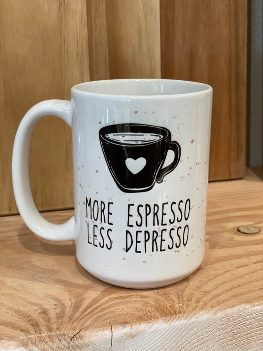 HandCrofted DISCONTINUED Espresso Depresso Ceramic Mug