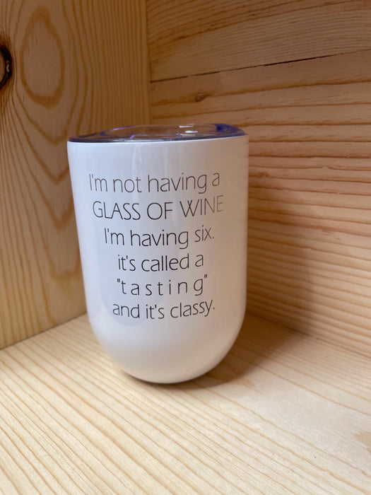 MMS wine tumbler, varied styles