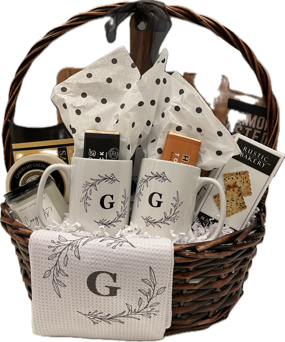 Custom Gift Basket with Initial