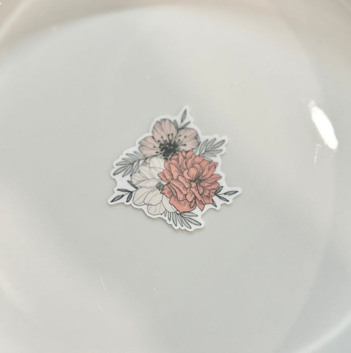 HandCrofted DISCONTINUED Pink Floral Bunch Sticker