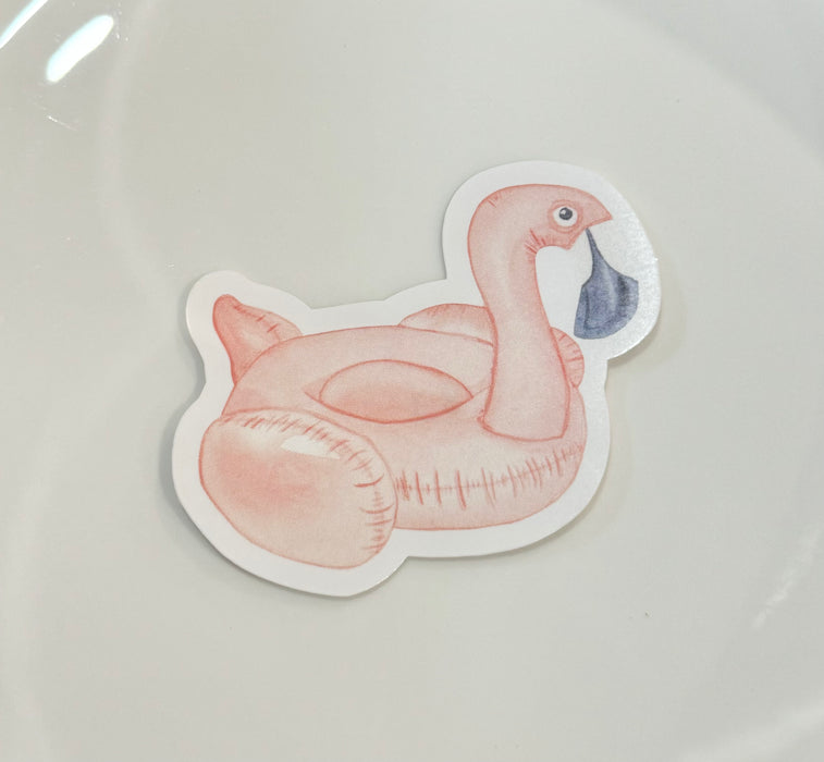 HandCrofted DISCONTINUED Flamingo Floaty Sticker