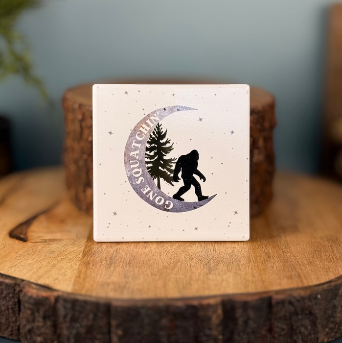 HandCrofted Gone Squatchin' Ceramic Coaster