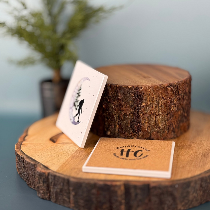 HandCrofted Gone Squatchin' Ceramic Coaster