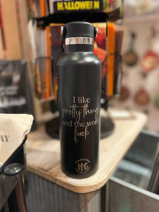 HandCrofted DISCONTINUED Pretty Things Engraved Hydro Waterbottle