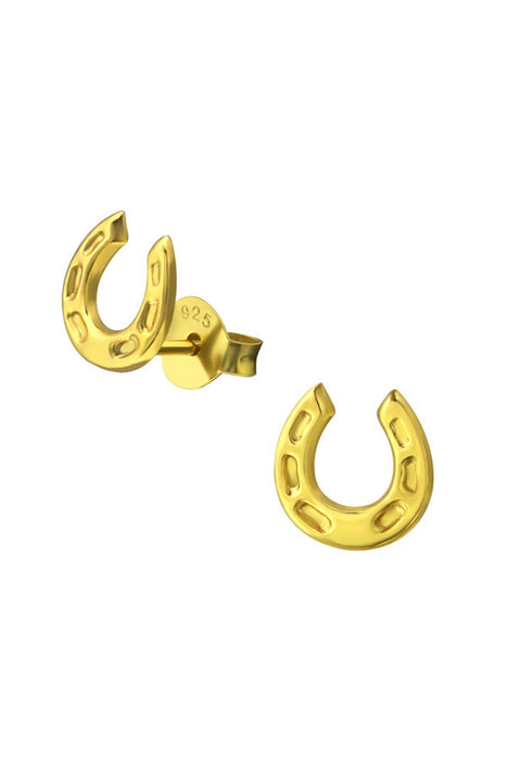 Zoey Simmons - Sterling Silver Horseshoe Stud Earrings - VM