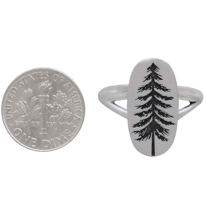 Nina Designs - Etched Pine Tree Ring