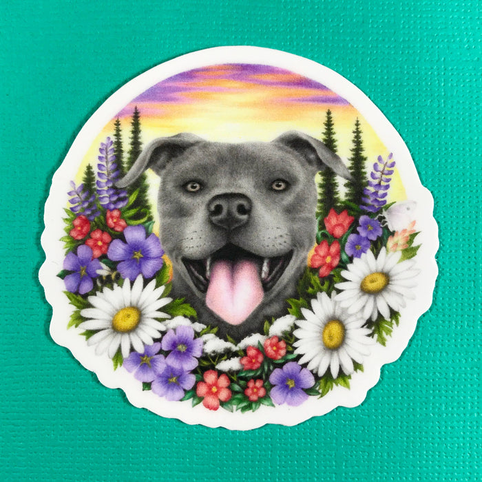 Abundance Illustration - Happy summer pup sticker