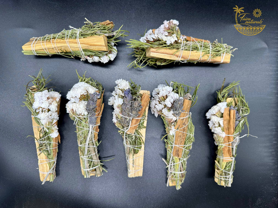 Faiza Naturals Palo Santo Floral Herb Smudge - Exclusive Production