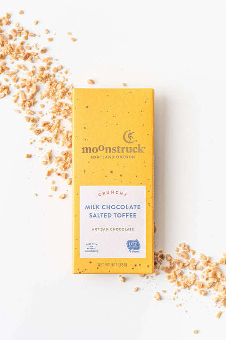 Moonstruck Chocolate Co - Crunchy Milk Salted Toffee Bar