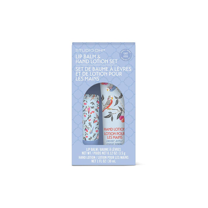 Studio Oh! - Birds in the Cherry Tree Lip Balm & Hand Lotion Set